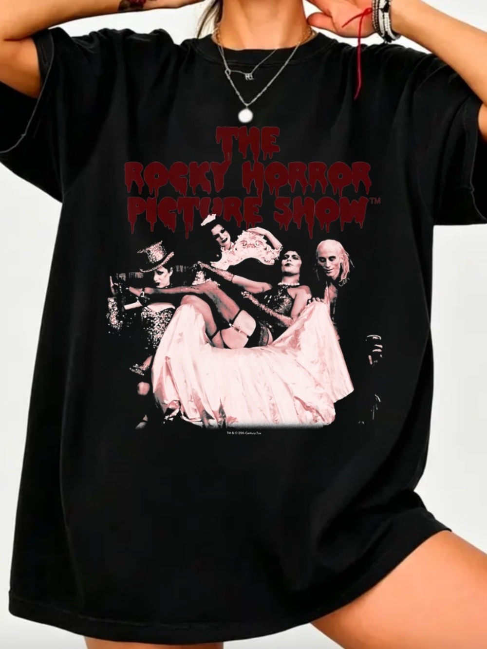 Black The Rocky Horror Picture Show Graphic Halloween Tee
